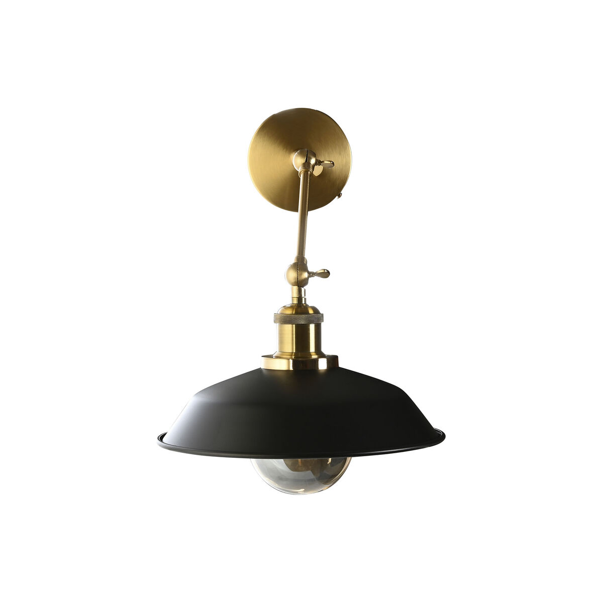 Vägglampa DKD Home Decor Svart Gyllene Metall 50 W Vintage 220 V 26 x 53 x 23 cm - 2