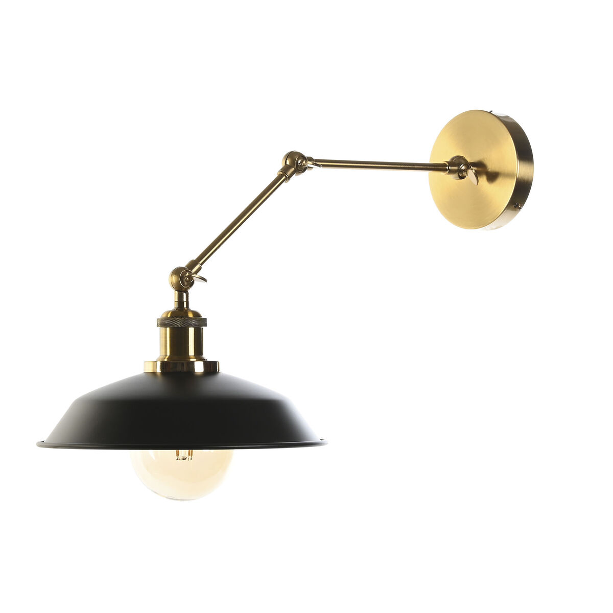 Vägglampa DKD Home Decor Svart Gyllene Metall 50 W Vintage 220 V 26 x 53 x 23 cm - 4