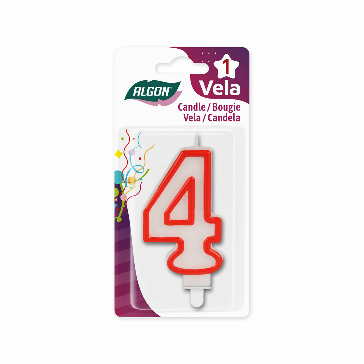 Set med levande ljus Algon Röd (36 antal) - 7