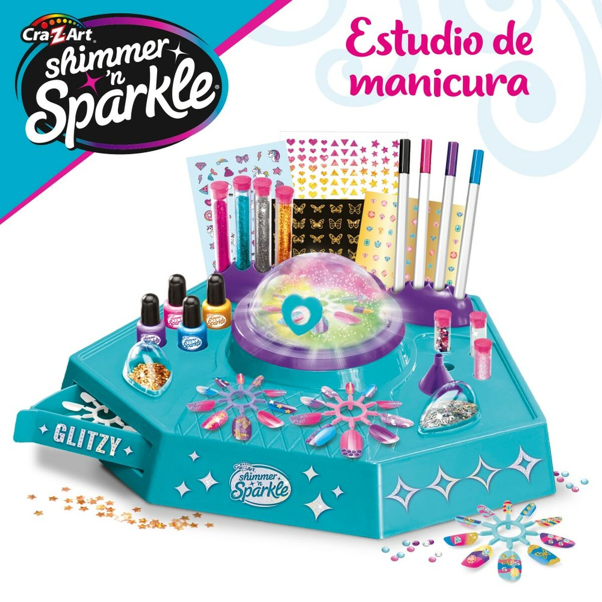 Manikyrset Cra-Z-Art Shimmer 'n Sparkle 36 x 11 x 27 cm 4 antal Barn - 12