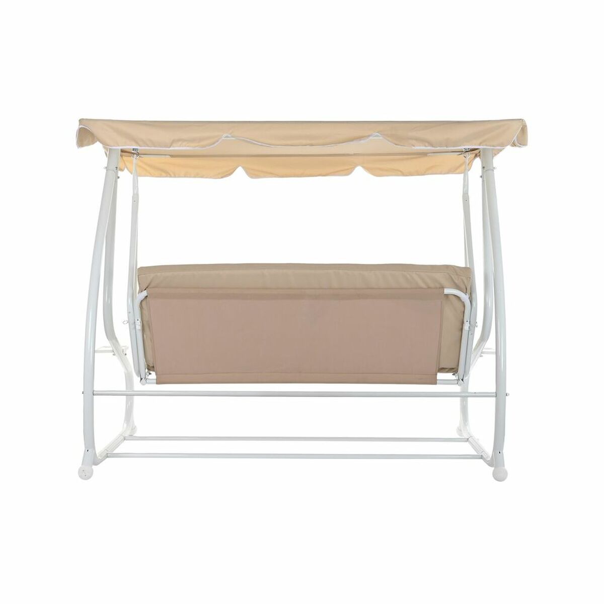 Bänk DKD Home Decor Beige Gunga Polyester Stål (210 x 120 x 164 cm) - 22