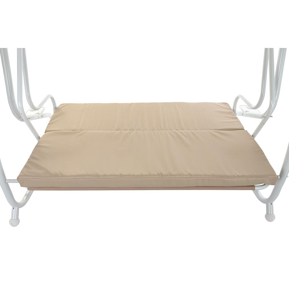 Bänk DKD Home Decor Beige Gunga Polyester Stål (210 x 120 x 164 cm) - 10