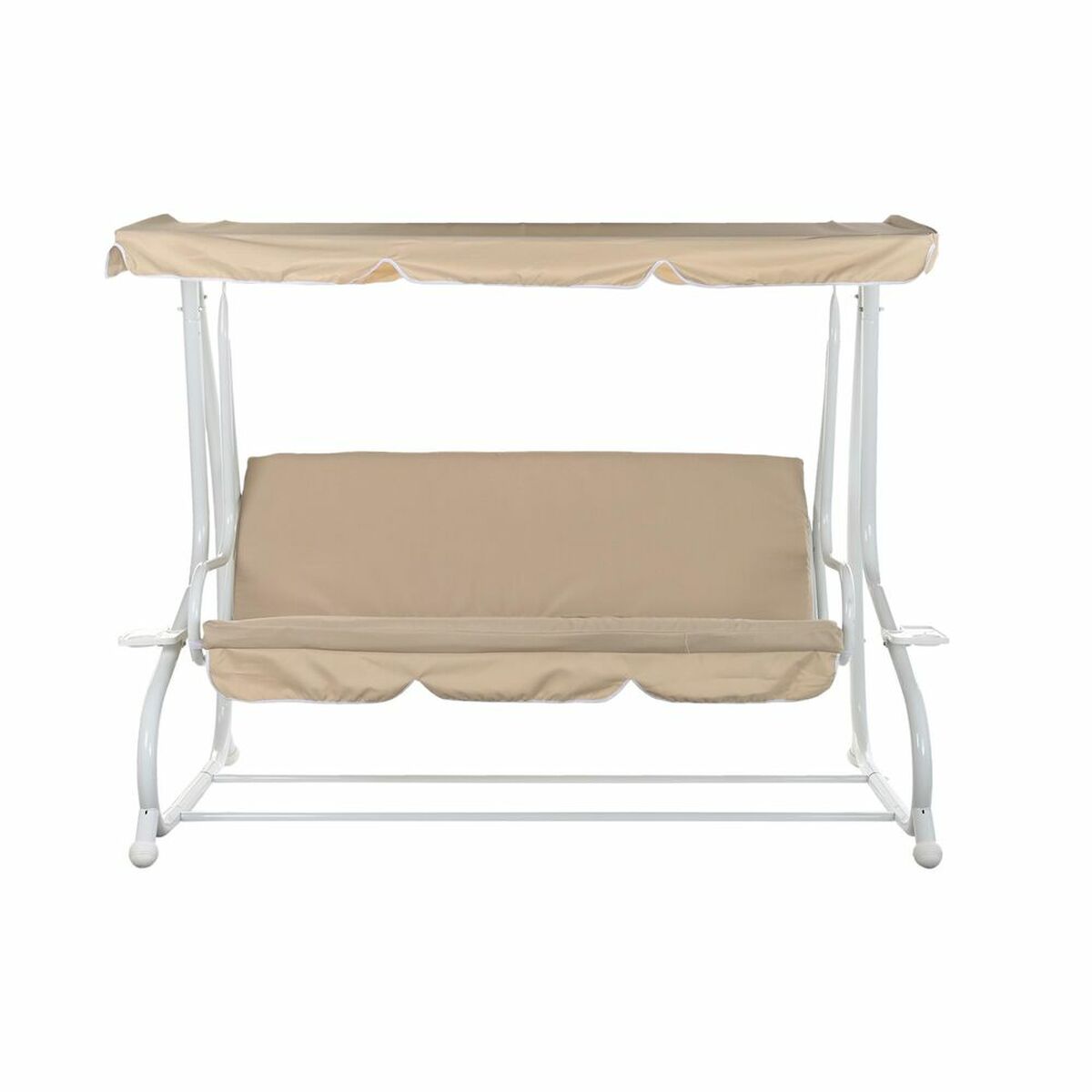 Bänk DKD Home Decor Beige Gunga Polyester Stål (210 x 120 x 164 cm) - 21