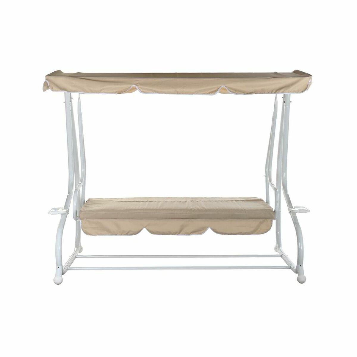 Bänk DKD Home Decor Beige Gunga Polyester Stål (210 x 120 x 164 cm) - 18