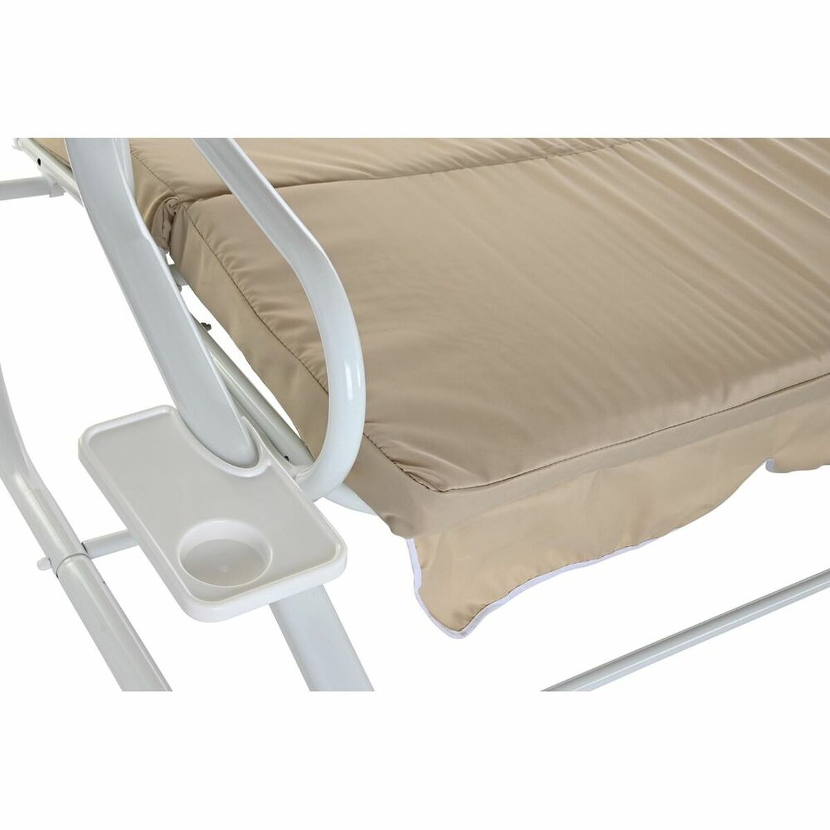 Bänk DKD Home Decor Beige Gunga Polyester Stål (210 x 120 x 164 cm) - 20