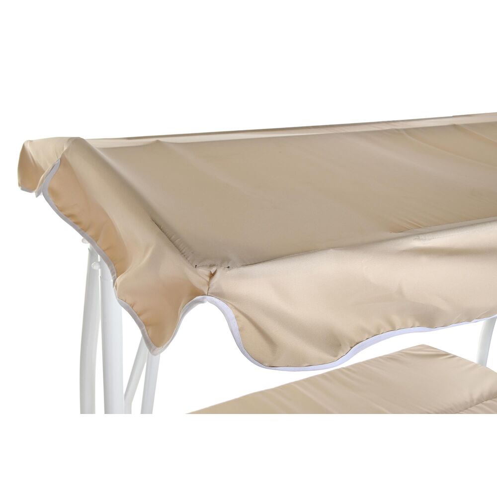 Bänk DKD Home Decor Beige Gunga Polyester Stål (210 x 120 x 164 cm) - 4