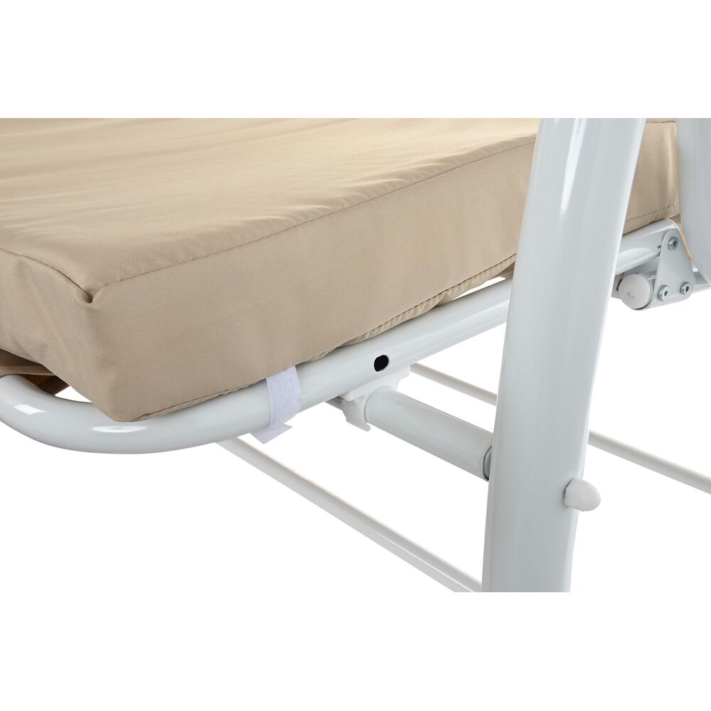 Bänk DKD Home Decor Beige Gunga Polyester Stål (210 x 120 x 164 cm) - 11