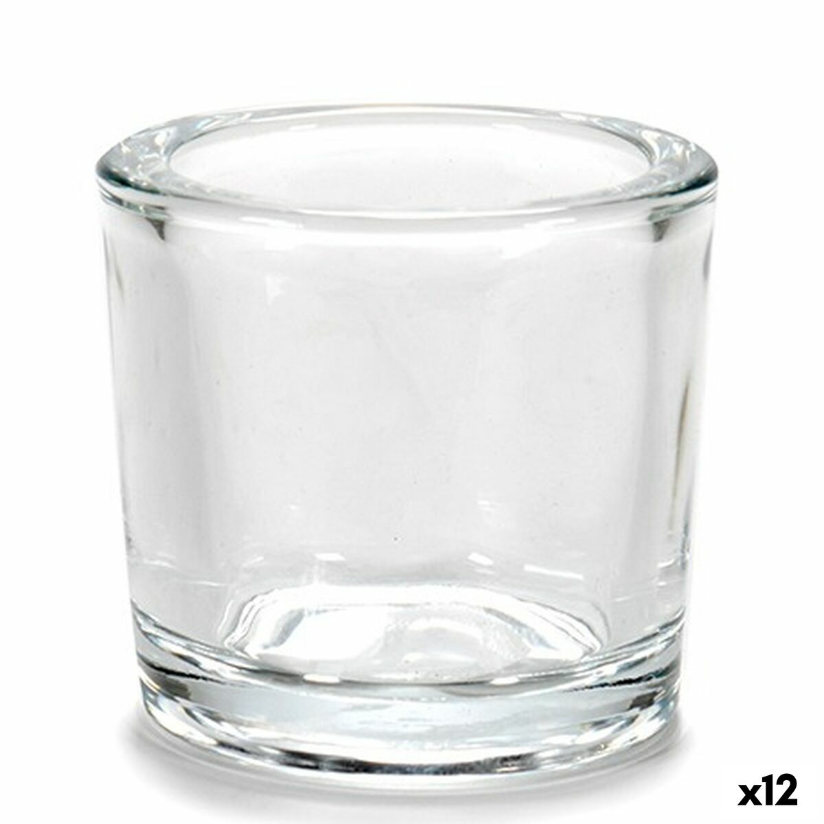 Ljusstakar Gift Decor Transparent Glas 6,5 x 6 x 6,5 cm (12 antal)