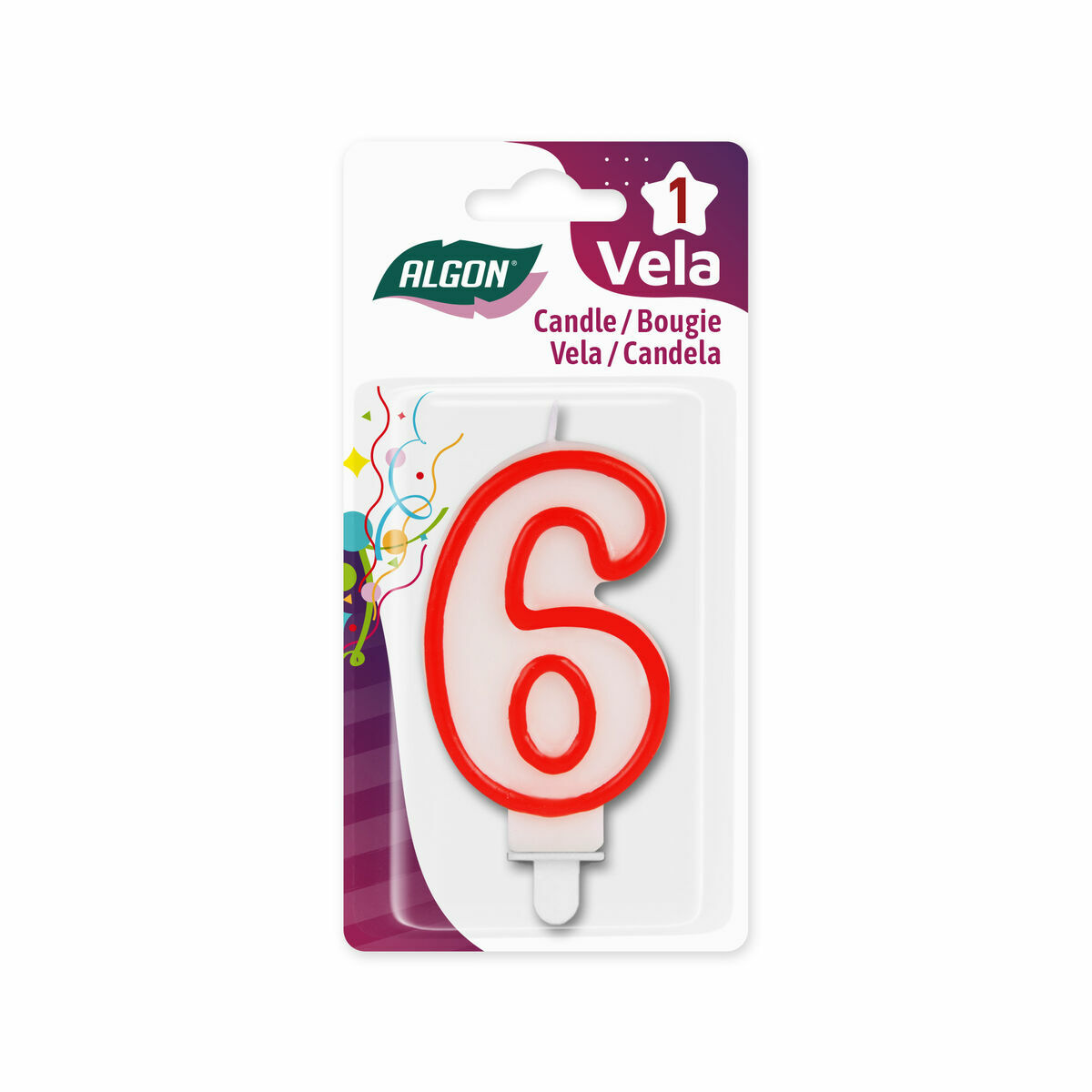 Set med levande ljus Algon Röd (36 antal) - 7