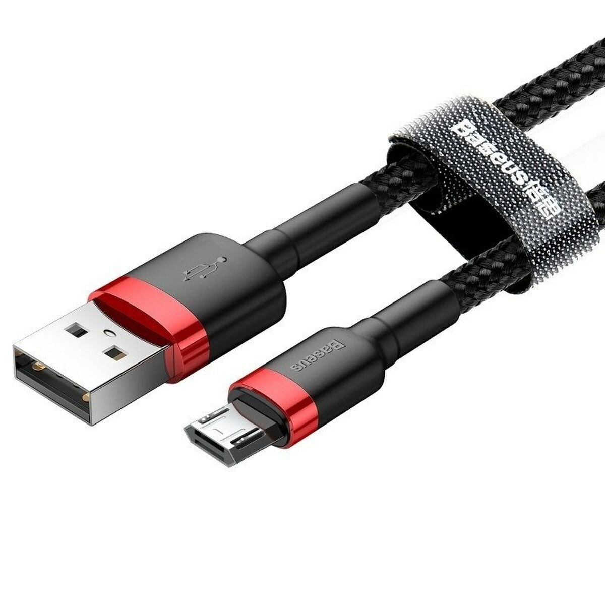 USB-kabel till mikro-USB Baseus Cafule Svart Röd 2 m - 4