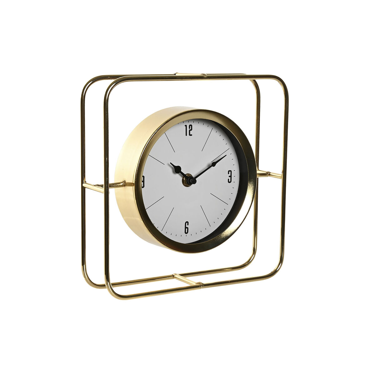 Asztali óra Home ESPRIT Gyllene Metall Glas 21,8 x 6 x 21,8 cm