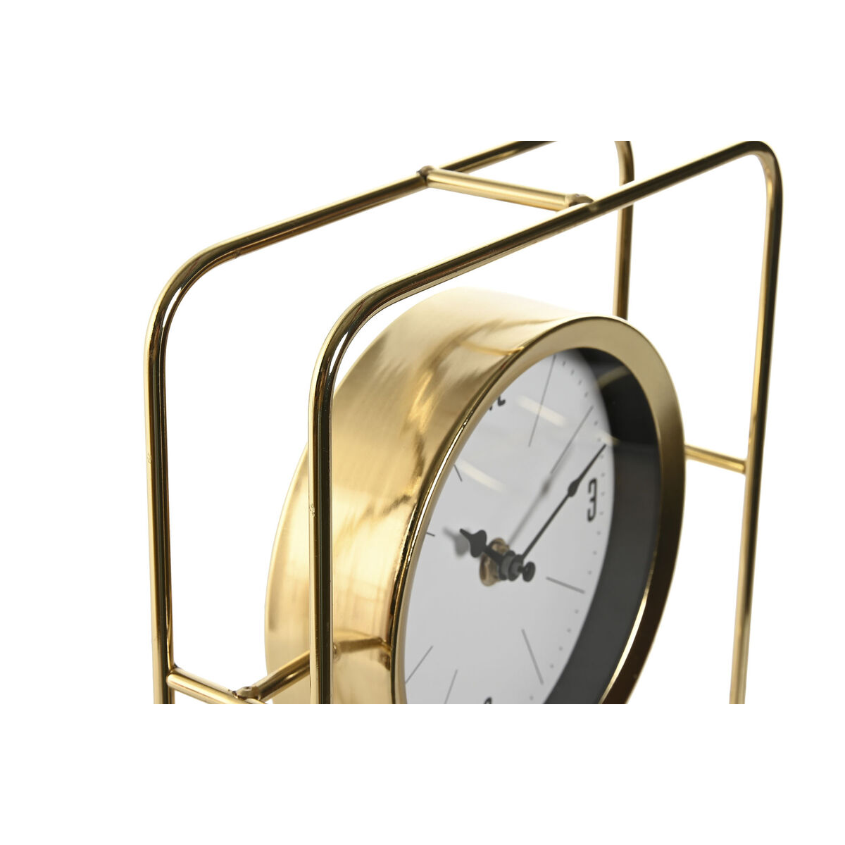 Asztali óra Home ESPRIT Gyllene Metall Glas 21,8 x 6 x 21,8 cm - 2
