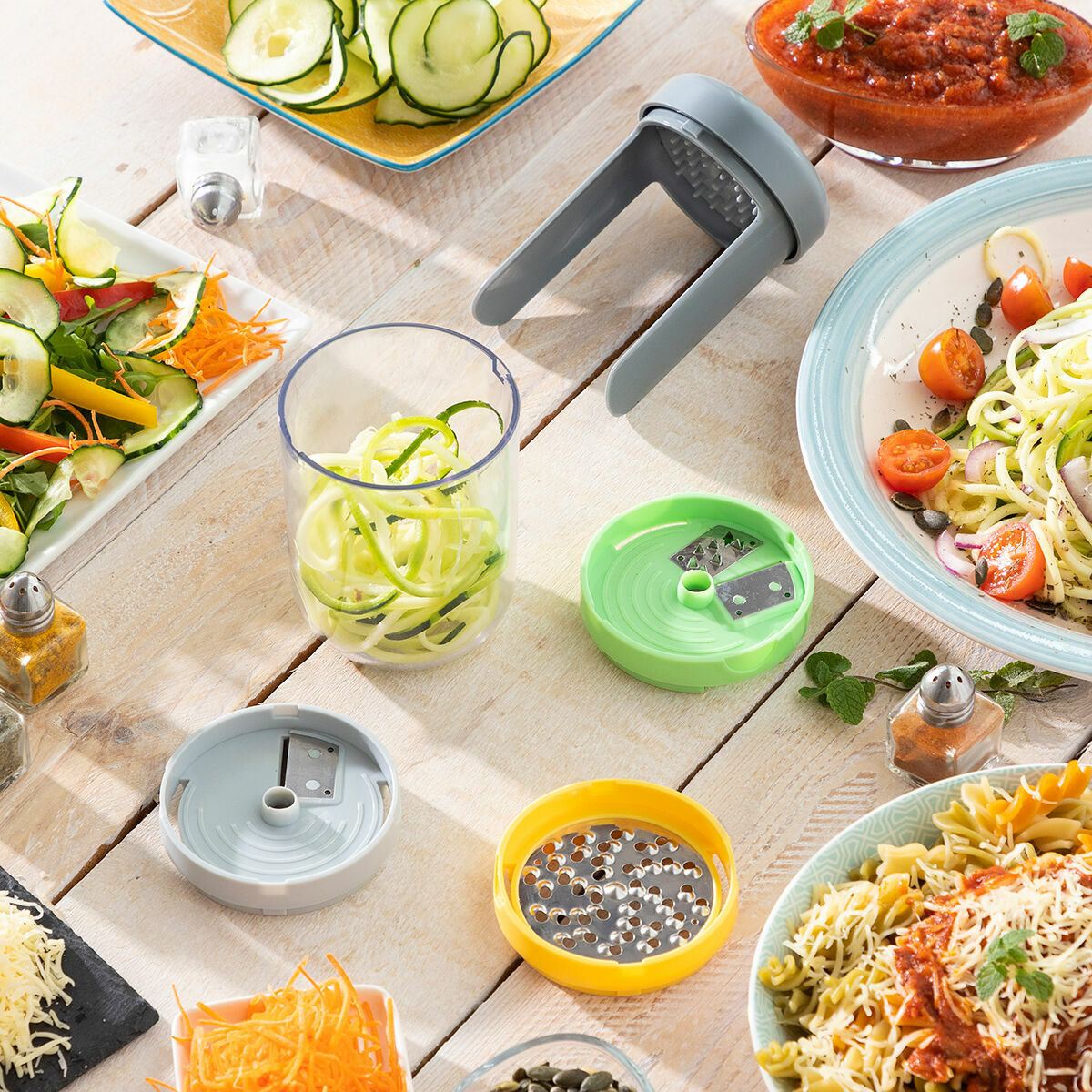 Grönsaksskärare för Spiraler och Rivjärn med Recept Vigizer InnovaGoods Rostfritt stål (Renoverade B) - 3