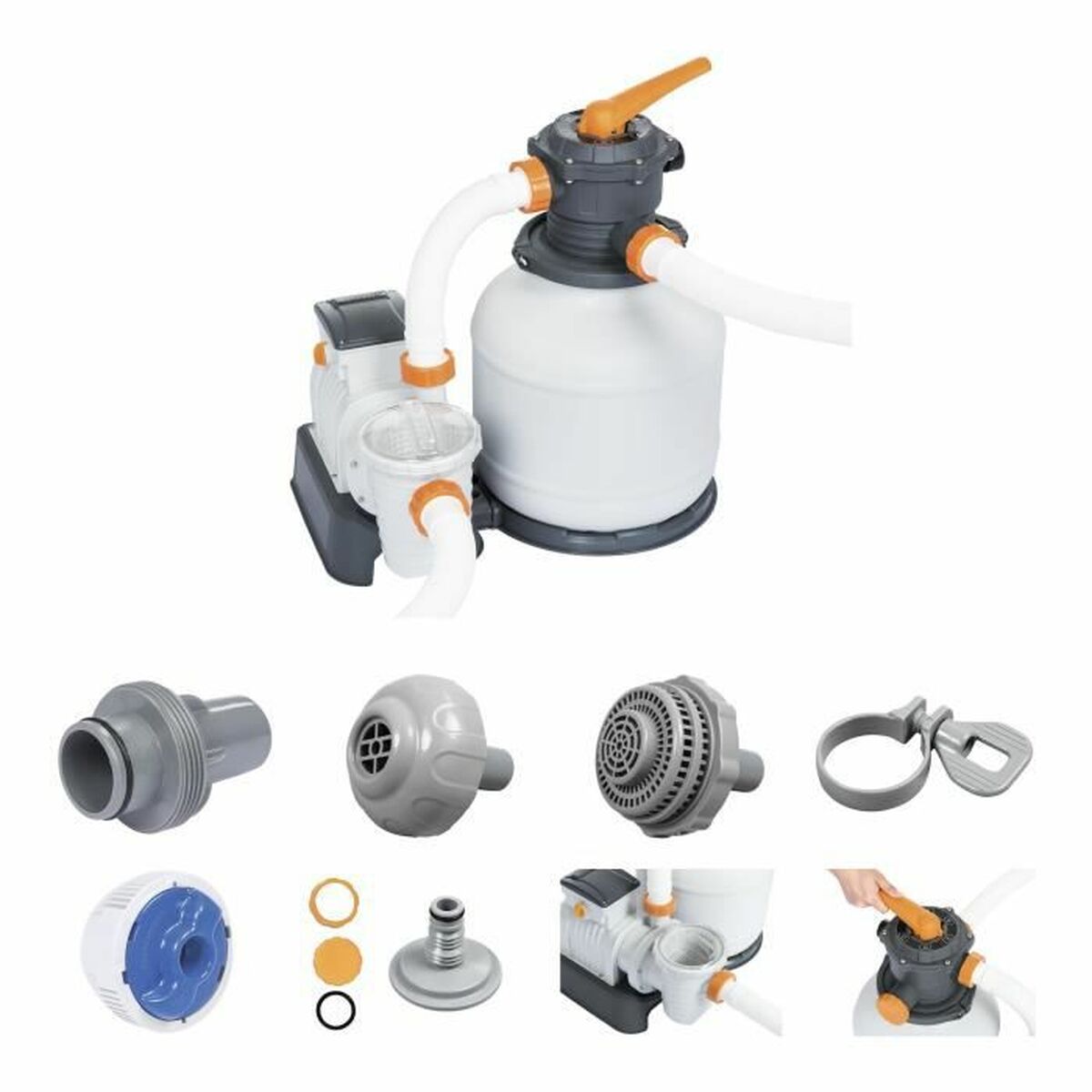 Simbassängsfilter Bestway 8327 l/h Sand - 2