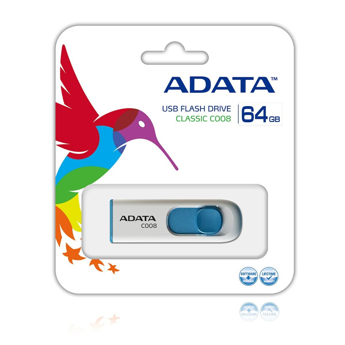 USB-minne Adata 64GB C008 Blå 64 GB - 2