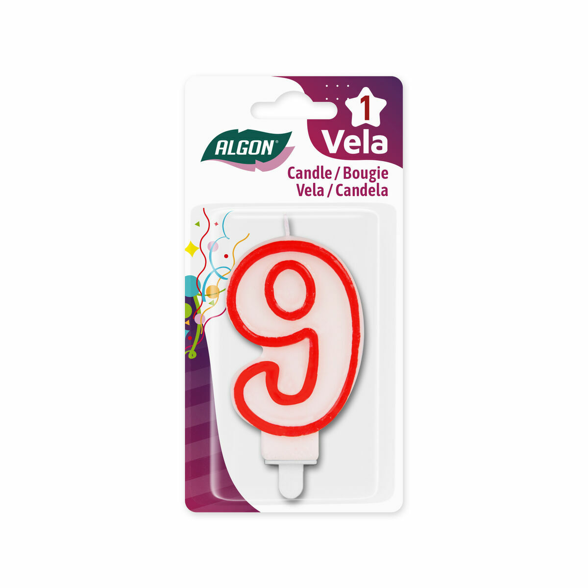Set med levande ljus Algon Röd (36 antal) - 11