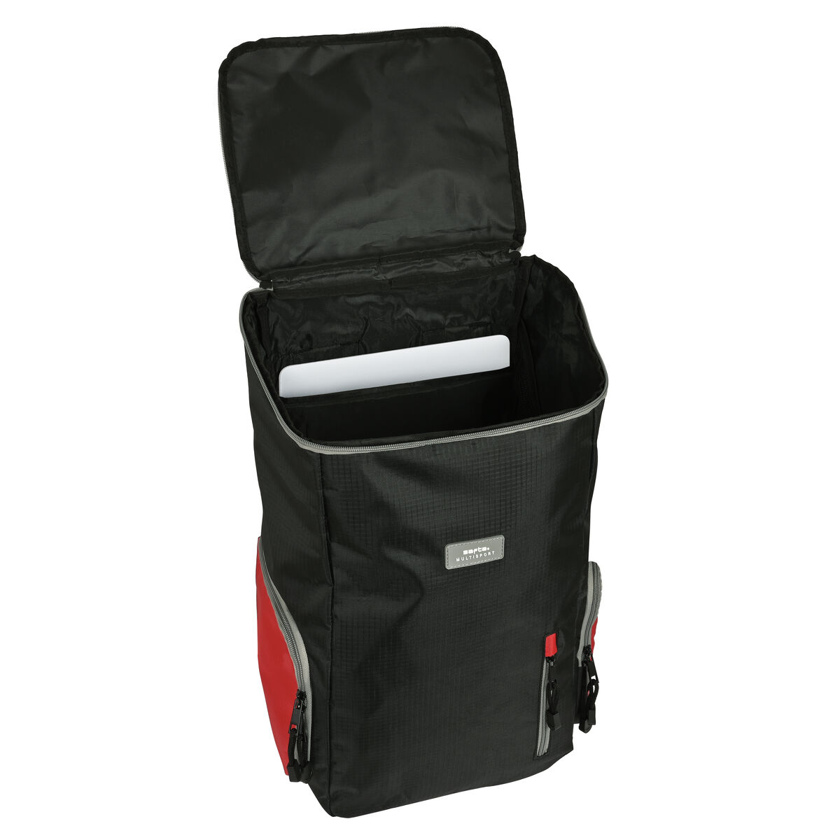 Ryggsäck Safta Multisports Svart Röd Sportig 28 x 50 x 22 cm - 2