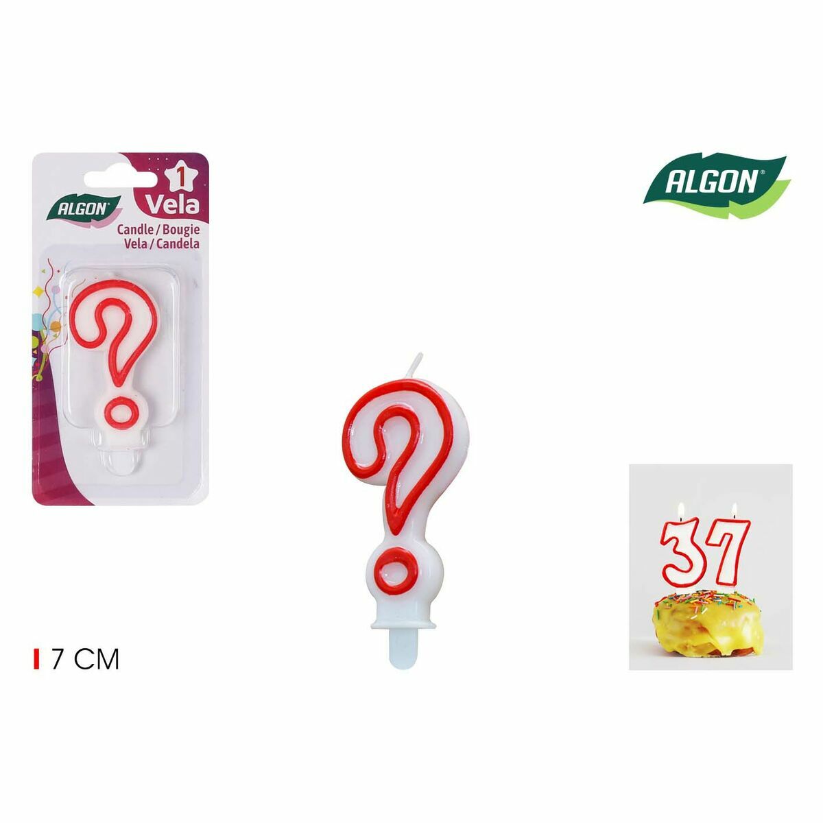 Set med levande ljus Algon Röd (36 antal) - 10