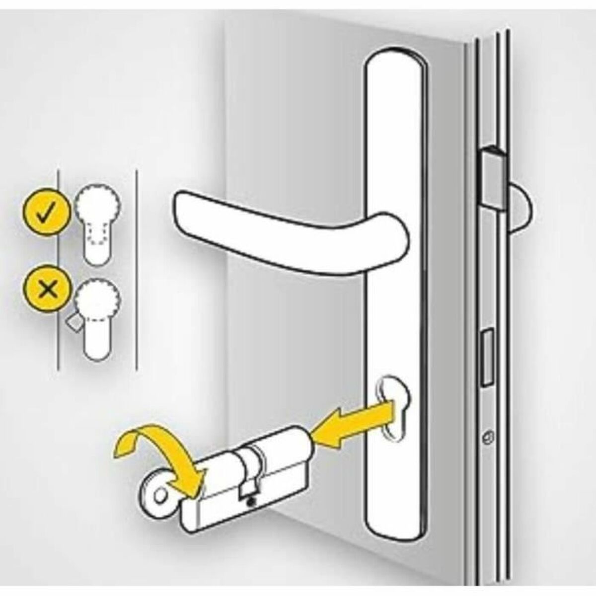 Säkerhetscylinder Yale 30 x 10 mm Mässing Garageport - 6