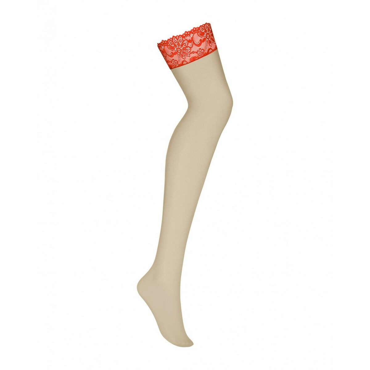 Strumpbyxa med strumpebandshållare Obsessive 838-STO-3 Röd L/XL - 5