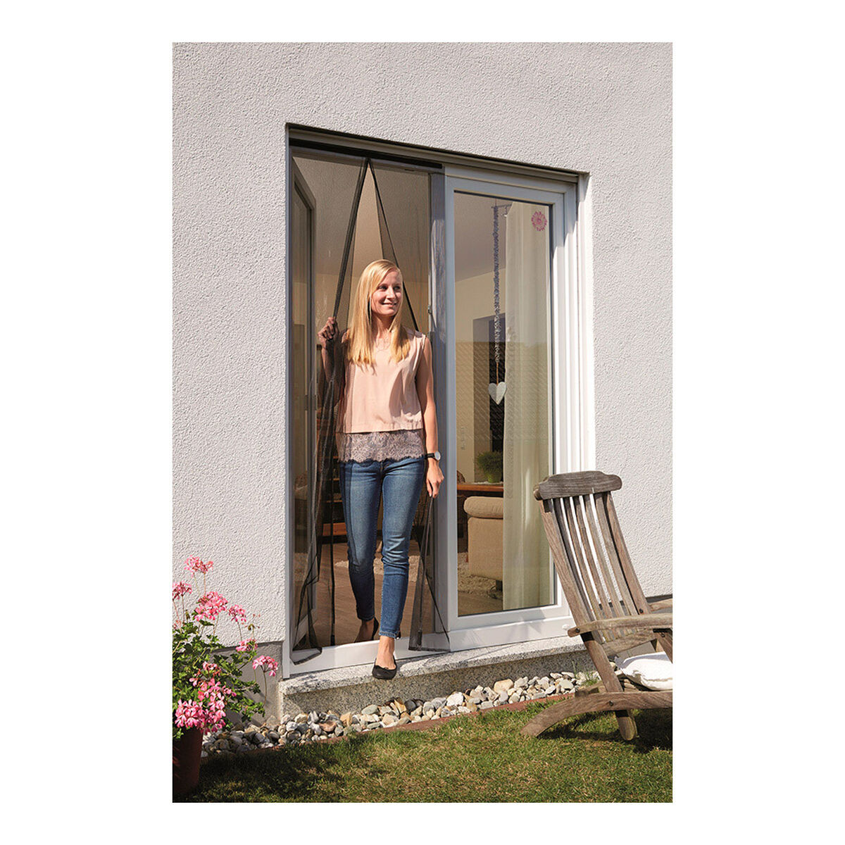 Insektsgard Schellenberg Dörrar Magnetic 90 x 210 cm Antracitgrå Glasfiber - 6