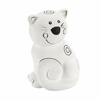 Måla din egen sparbössa Pincello Keramik Katt 9 x 11,8 x 8,5 cm (12 antal)
