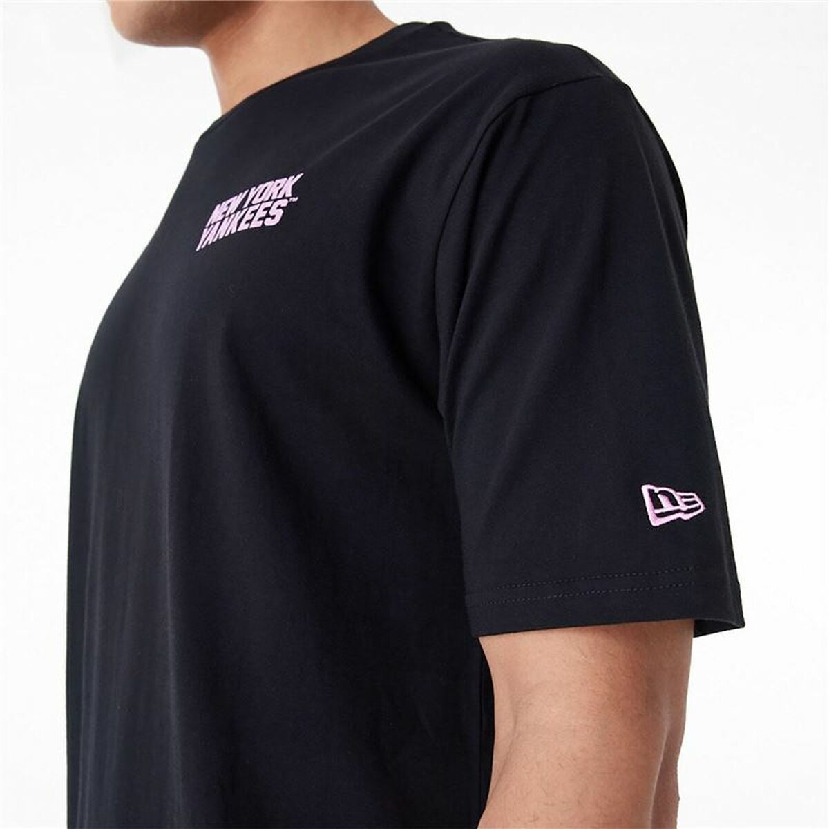 Sporttröja med ärmar New Era  WORDMARK OS TEE NEYYAN 60435524  Svart (L) - 3