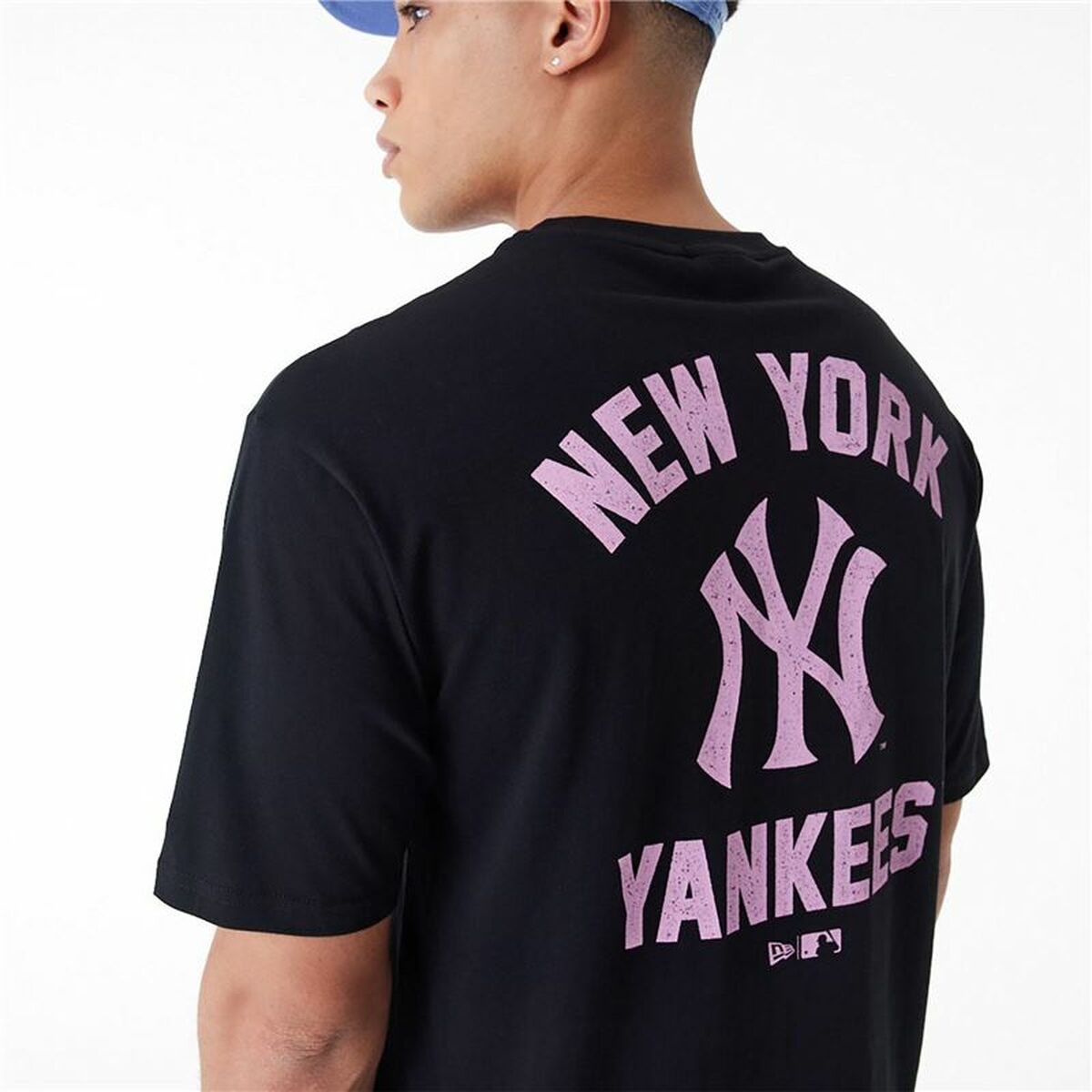 Sporttröja med ärmar New Era  WORDMARK OS TEE NEYYAN 60435524  Svart (L) - 4