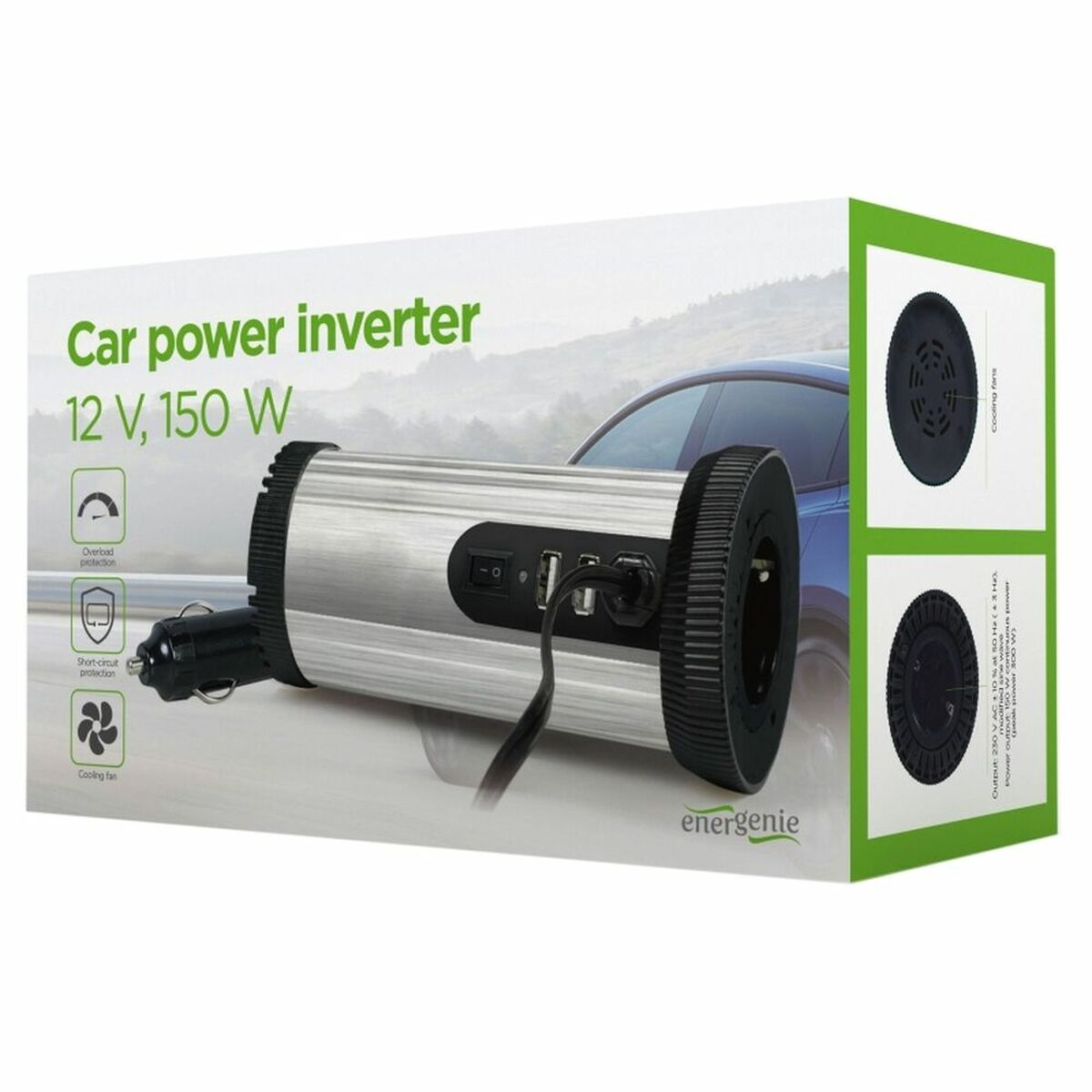 Billaddare GEMBIRD EG-PWC150-01 Svart Grå 300 W (1 antal) 150W - 5