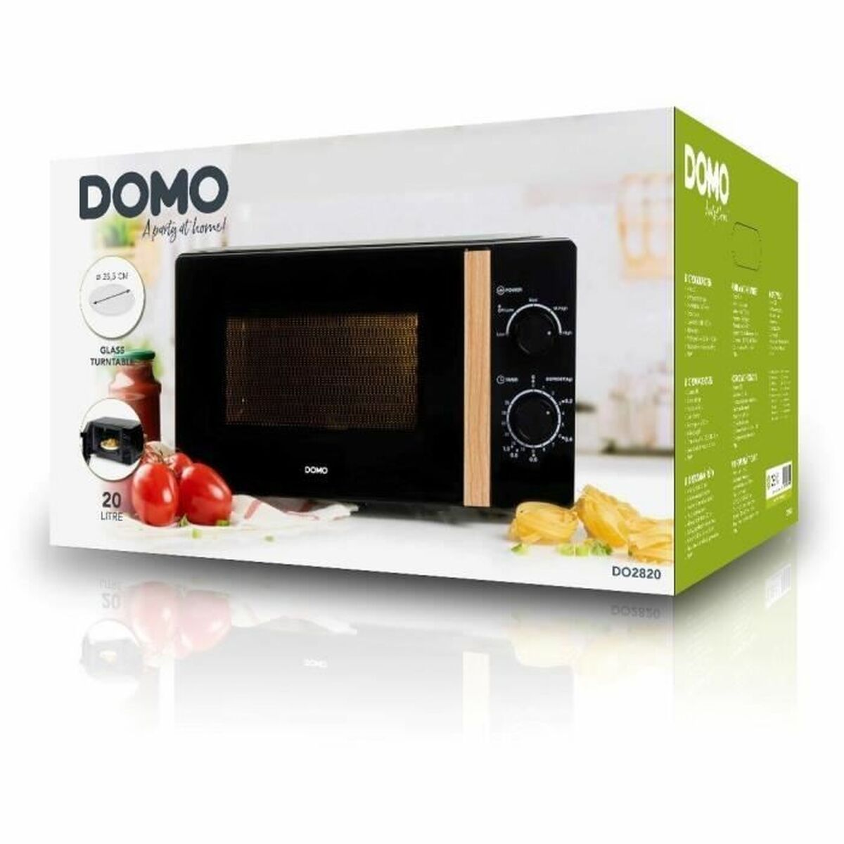 Mikrovågsugnen DOMO Svart 700 W 20 L - 2