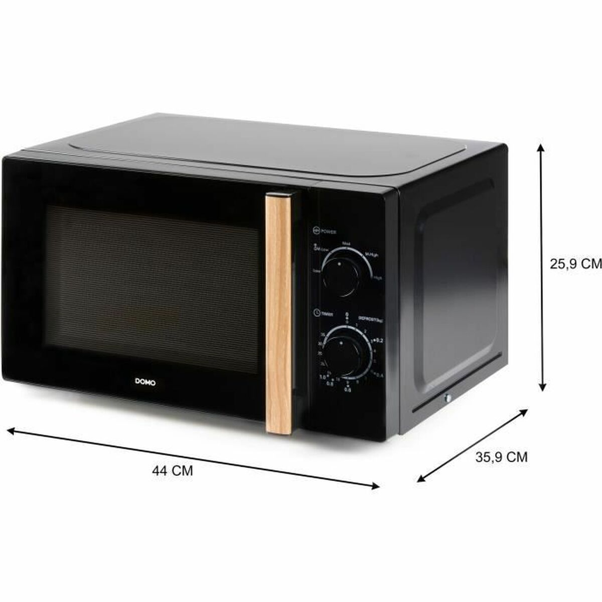 Mikrovågsugnen DOMO Svart 700 W 20 L - 4