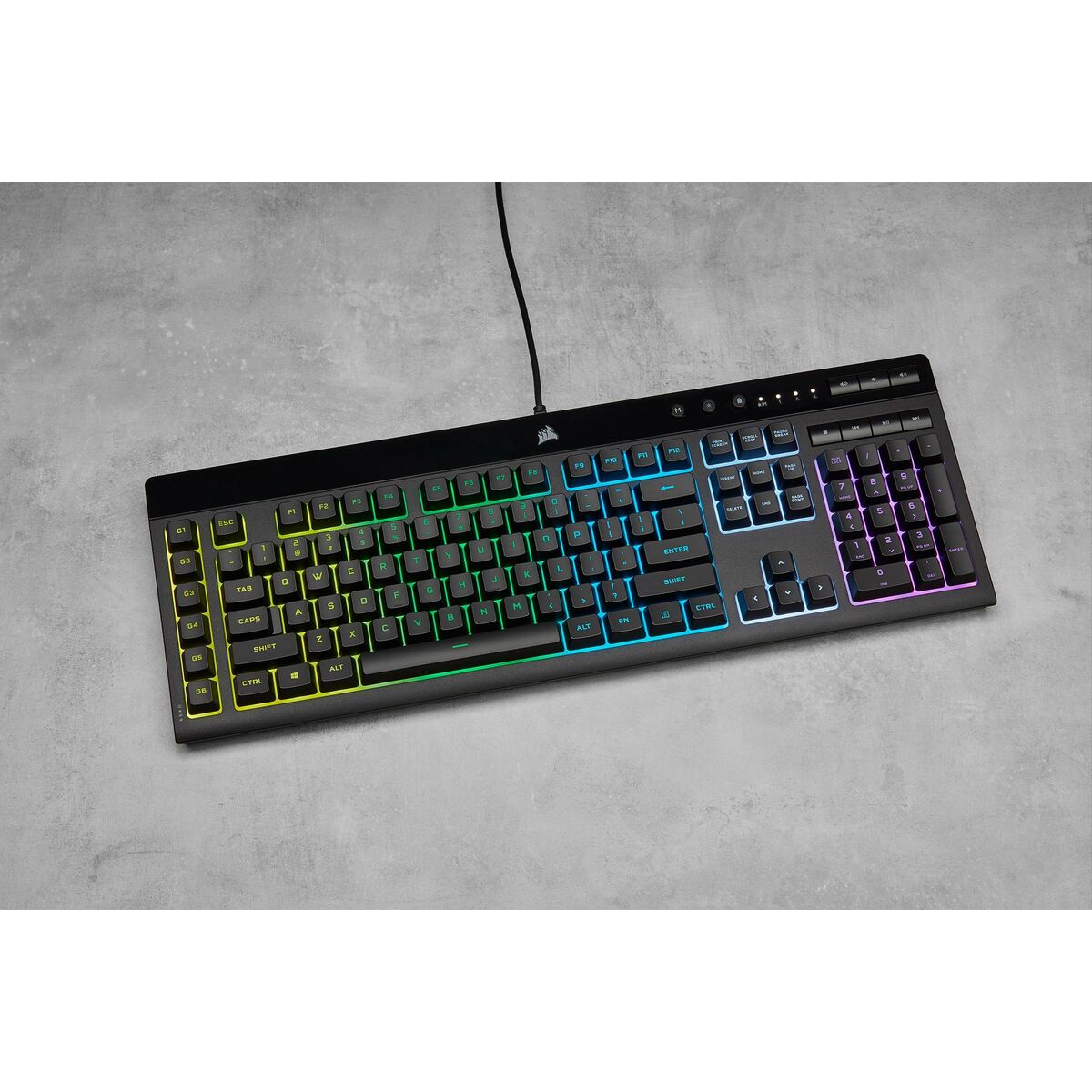Tangentbord Corsair K55 RGB Pro Svart Qwerty Spanska QWERTY - 2