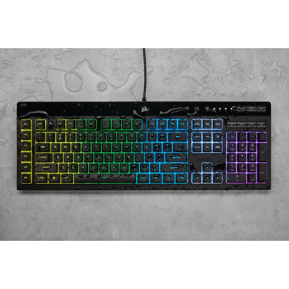 Tangentbord Corsair K55 RGB Pro Svart Qwerty Spanska QWERTY - 4
