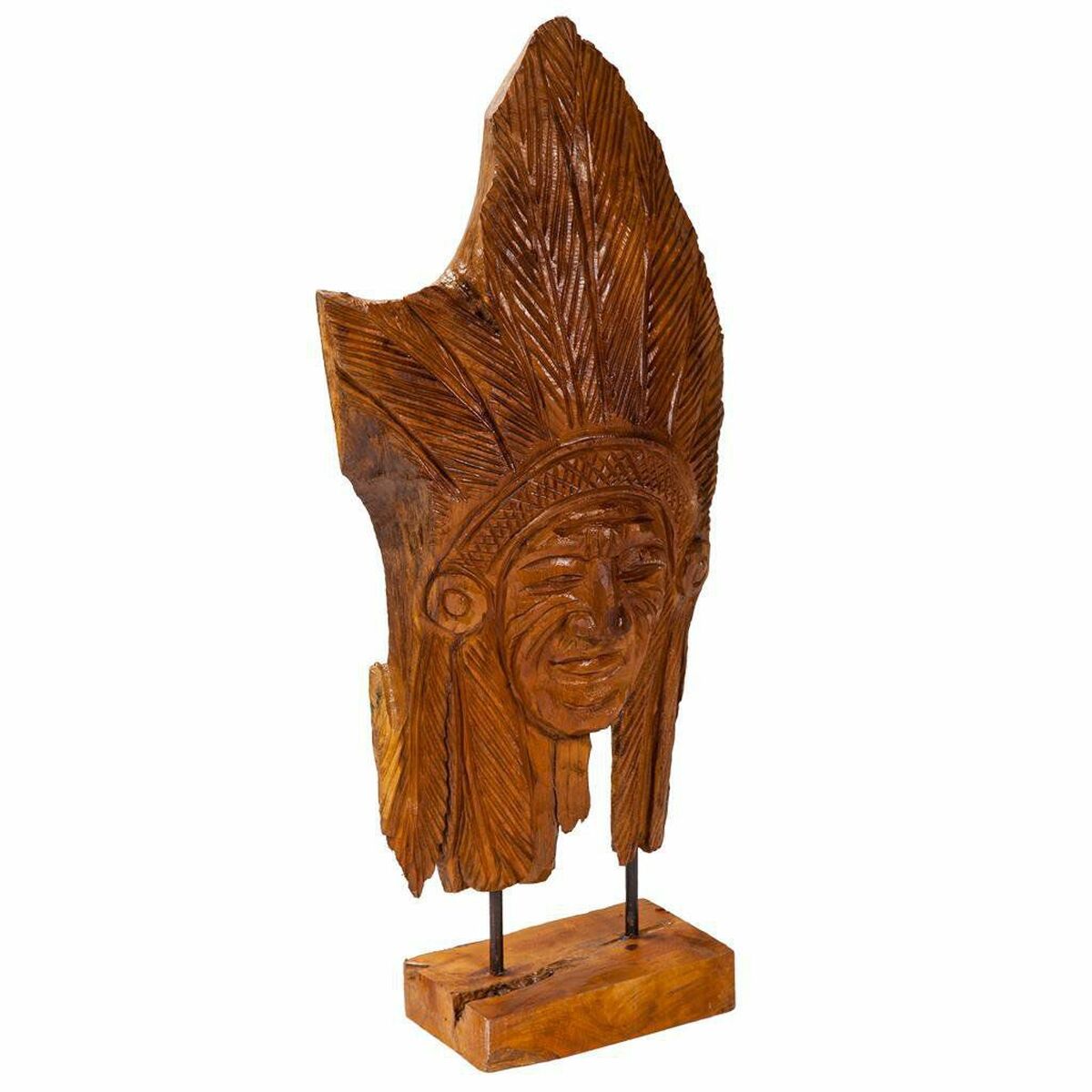 Prydnadsfigur Alexandra House Living Naturell Indier 13 x 60 x 30 cm
