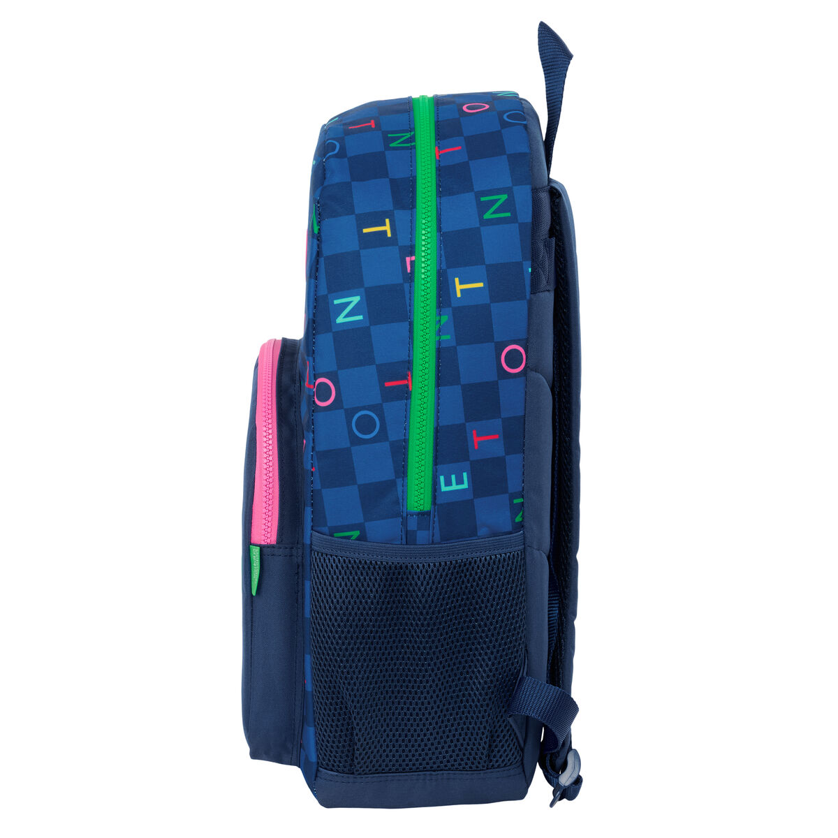 Skolryggsäck Benetton Damero Marinblå 30 x 46 x 14 cm - 2