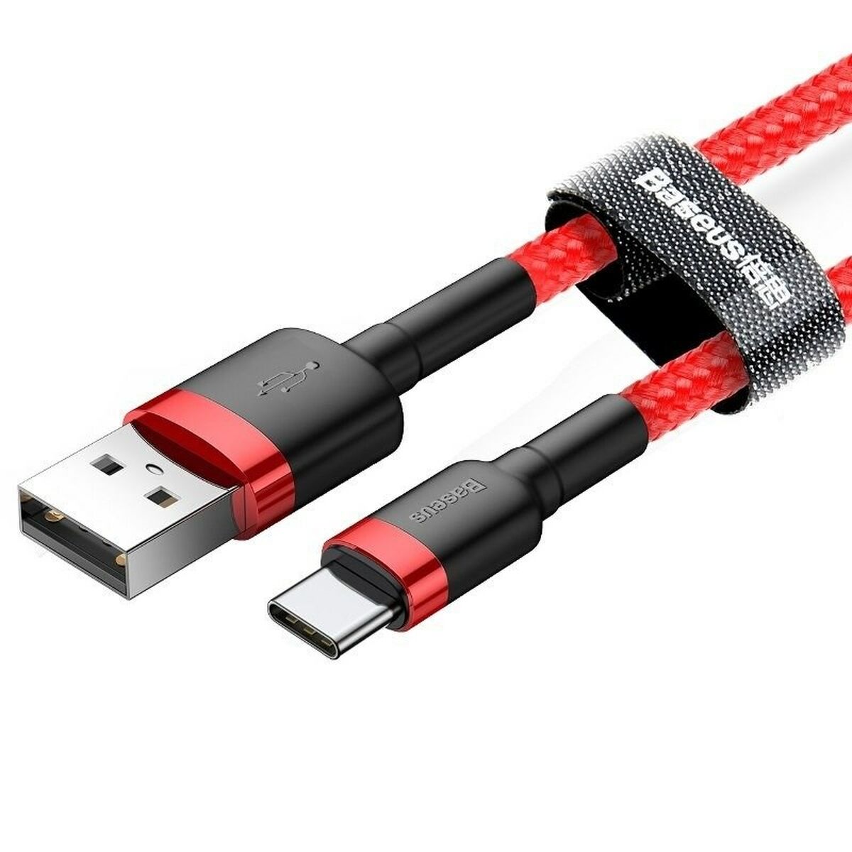 USB A till USB C Kabel Baseus Cafule Röd 24 2 m - 2