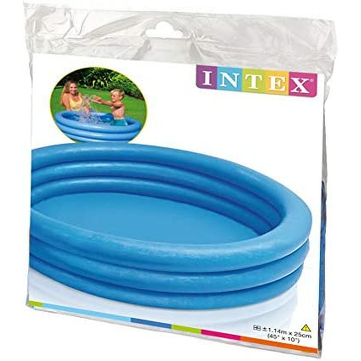 Uppblåsbar plaskpool för barn Intex 59416 101 L Multicolour 114 x 25 cm - 3