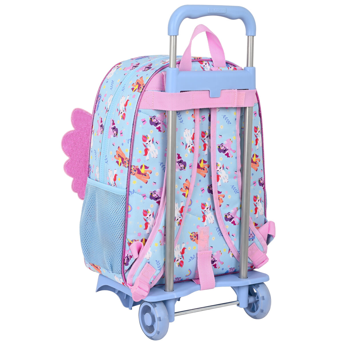 Skolväska med hjul My Little Pony Wild & free Blå Rosa 33 x 42 x 14 cm - 5