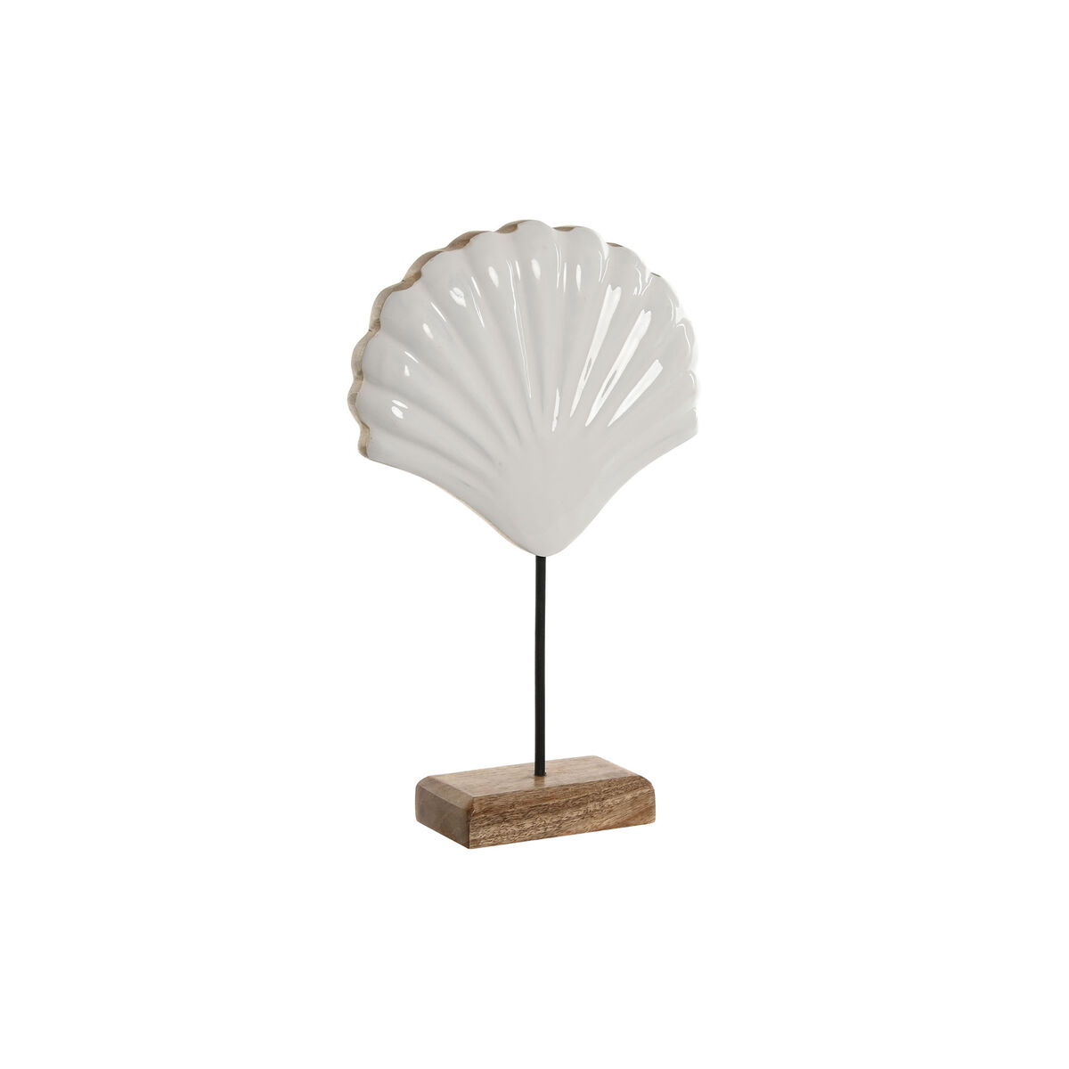 Prydnadsfigur Home ESPRIT Vit Naturell Skal Medelhavs 17 x 5 x 29 cm