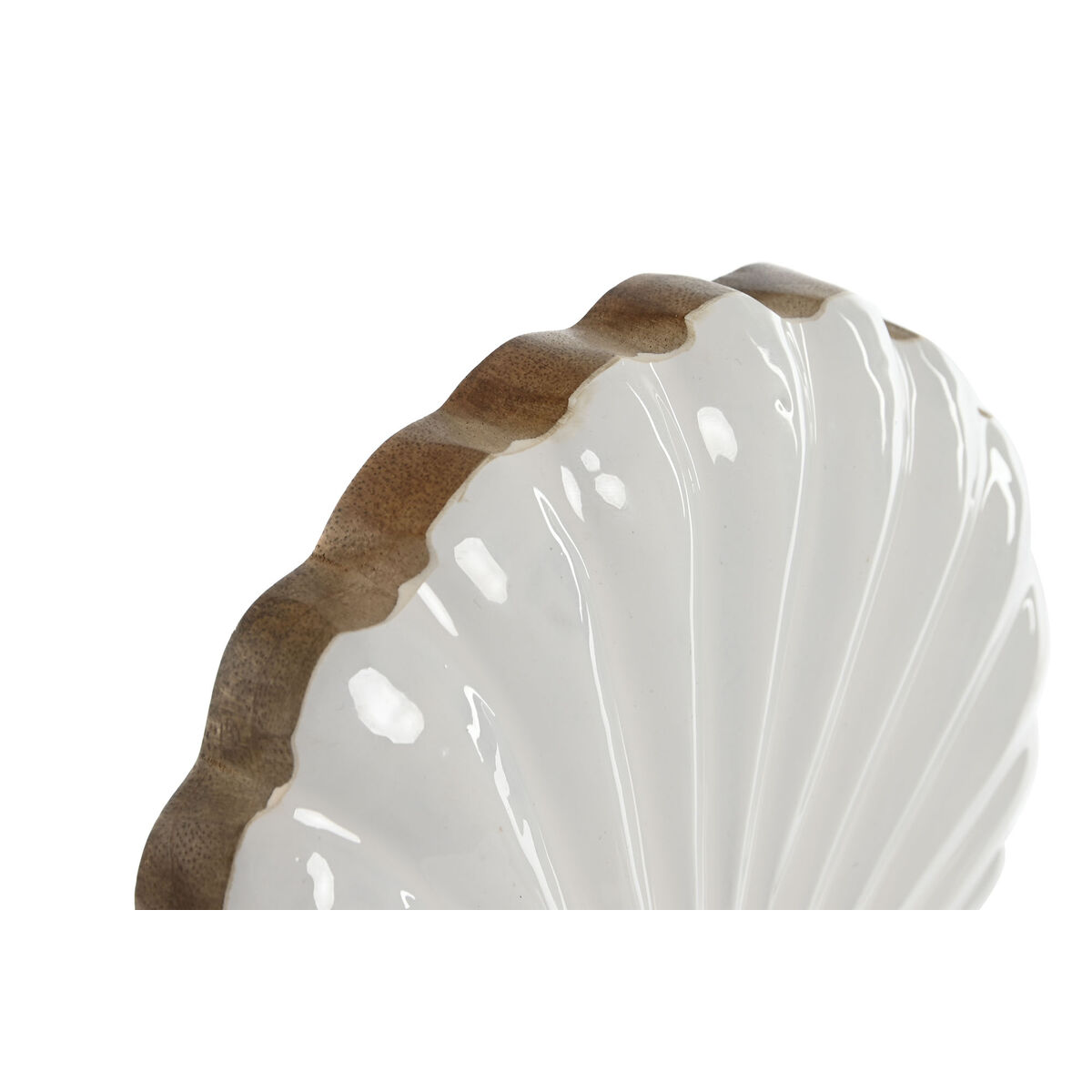 Prydnadsfigur Home ESPRIT Vit Naturell Skal Medelhavs 17 x 5 x 29 cm - 3