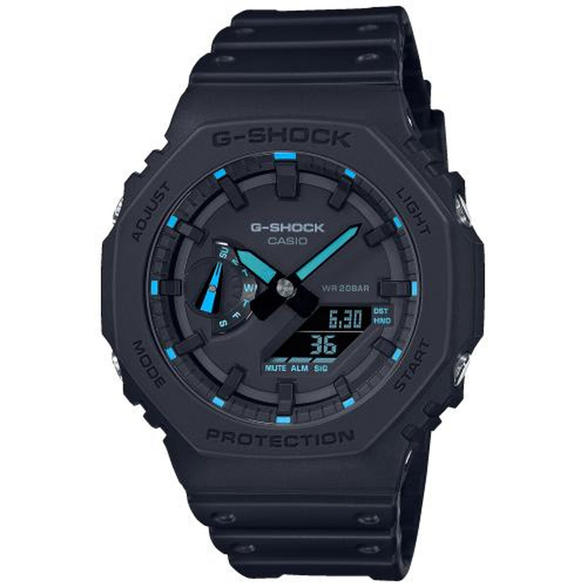 Herrklocka Casio G-Shock OAK - NEON BLUE INDEX Svart (Ø 45 mm)