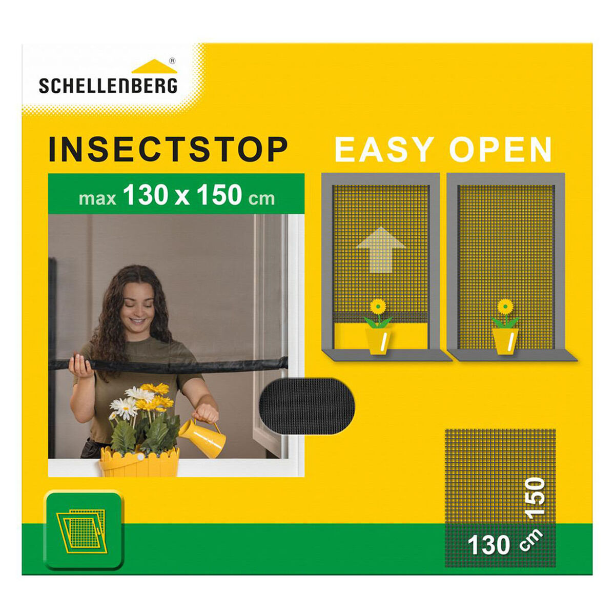 Myggnät Schellenberg Easy Open Antracitgrå (130 x 150 cm) - 2