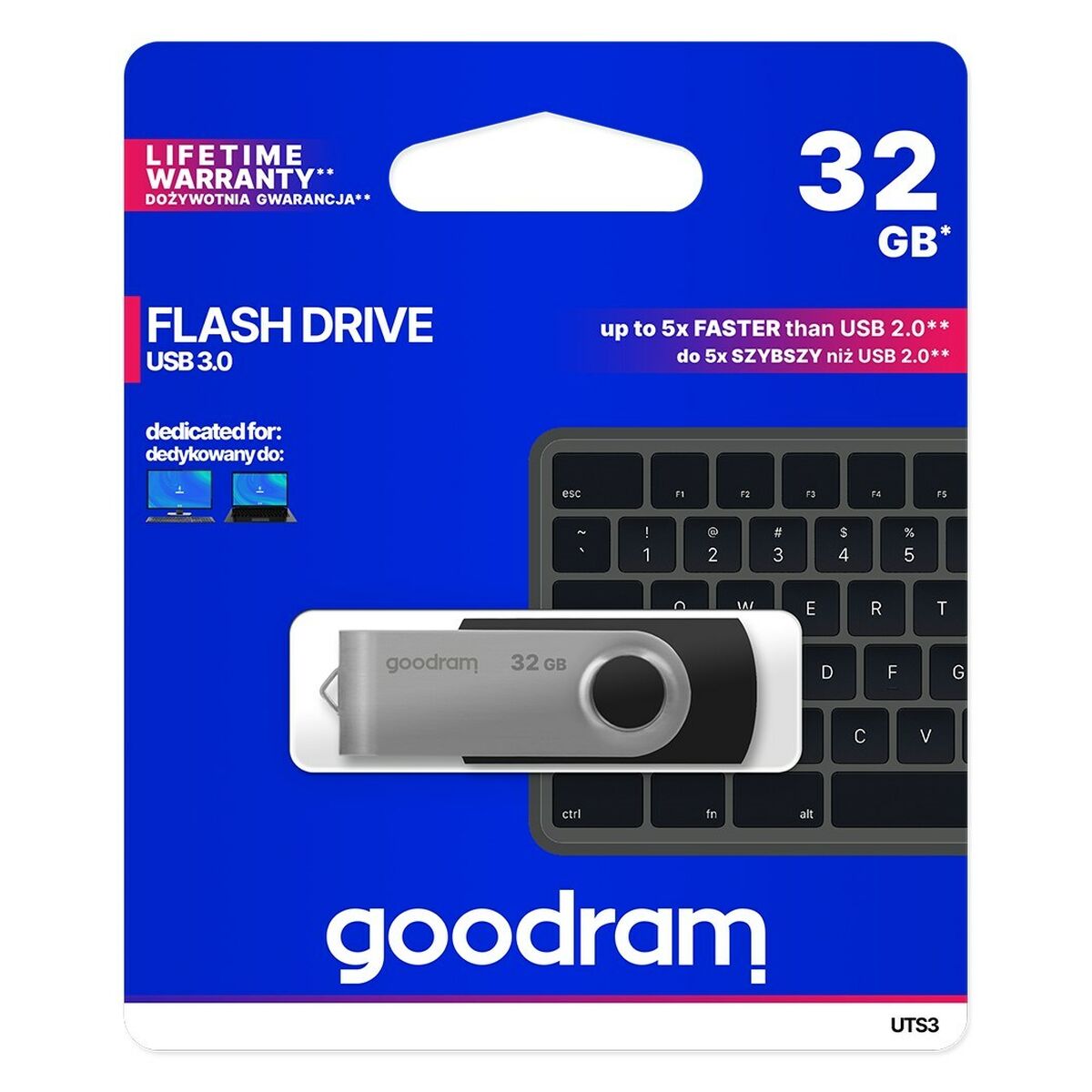 USB-minne GoodRam UTS3-0320K0R11 USB 3.1 Svart 32 GB (1 antal) - 6