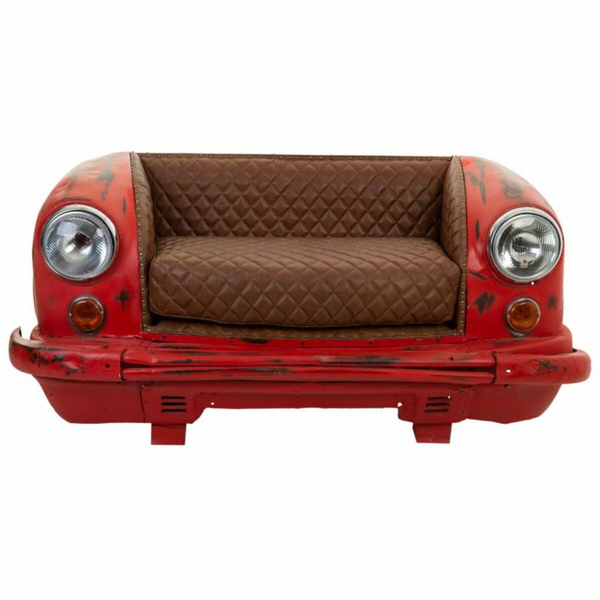 Soffa Alexandra House Living Brun Röd Bil 68 x 68 x 157 cm - 4