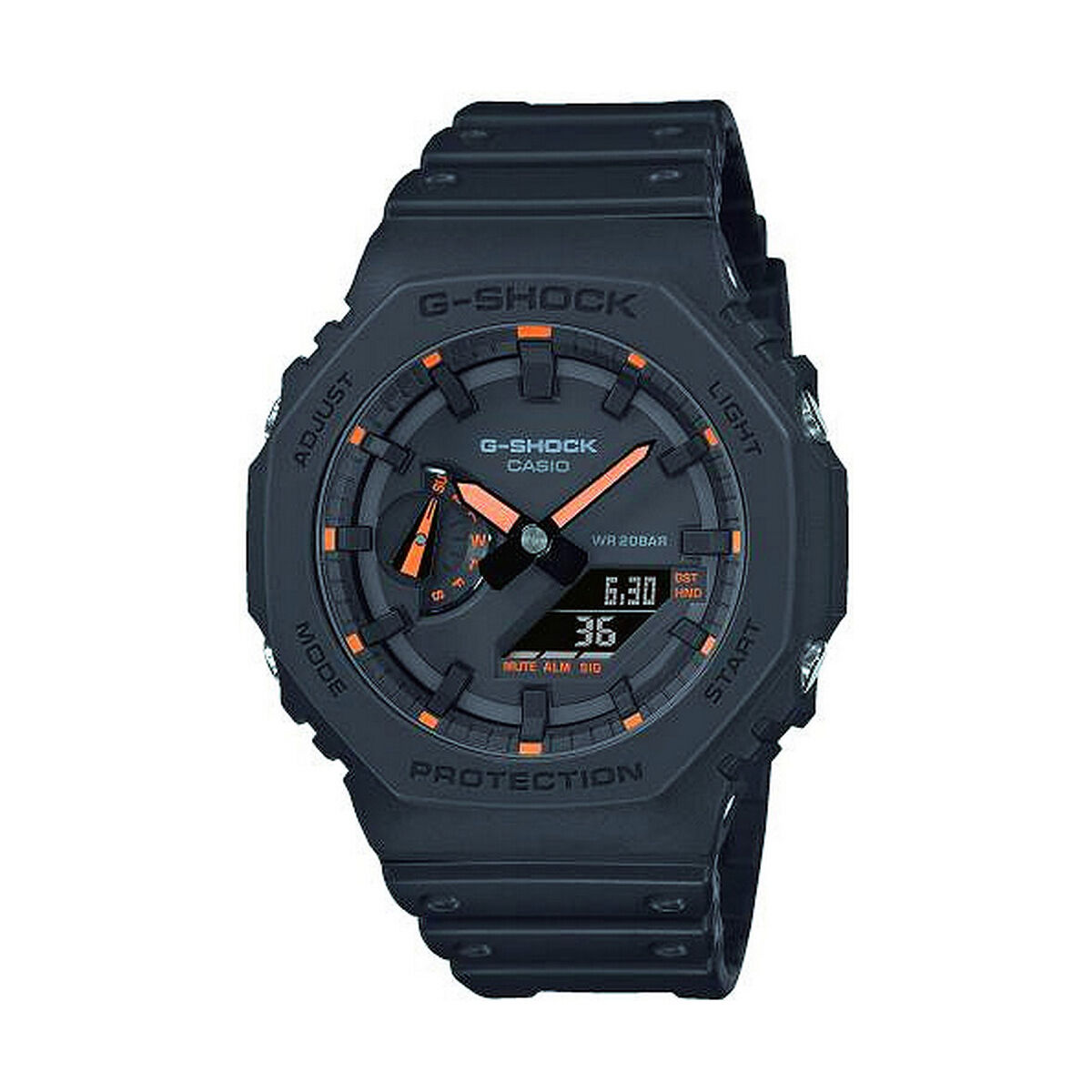 Herrklocka Casio G-Shock OAK - NEON ORANGE INDEX Svart (Ø 45 mm)