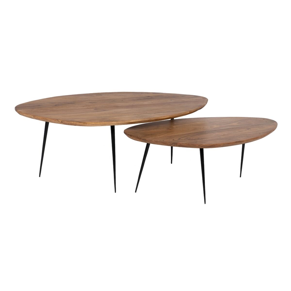 2-bordsset Svart Naturell 110 x 63 x 40 cm (2 antal)
