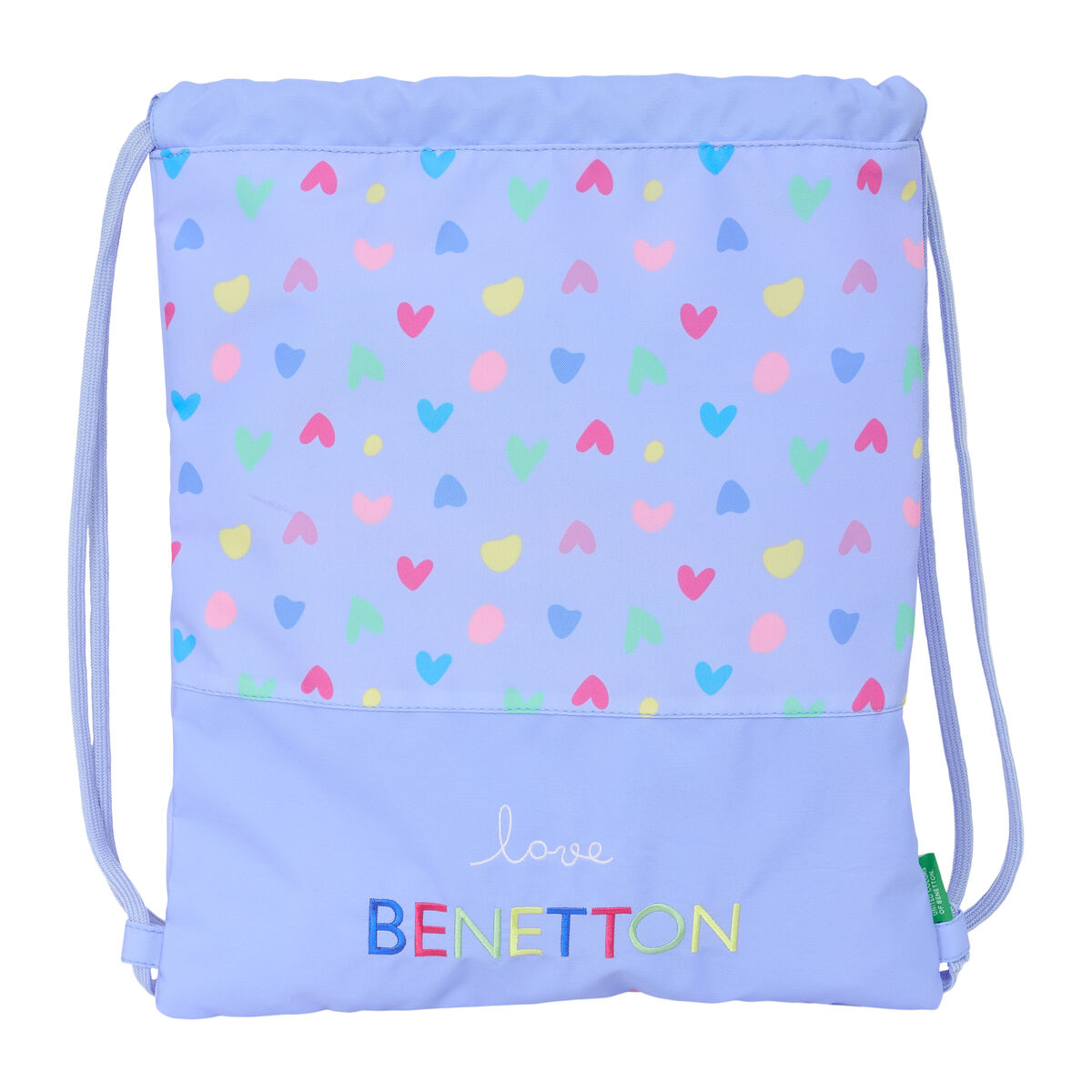 Skopåse med remmar Benetton Lila Lila 35 x 40 x 1 cm - 4