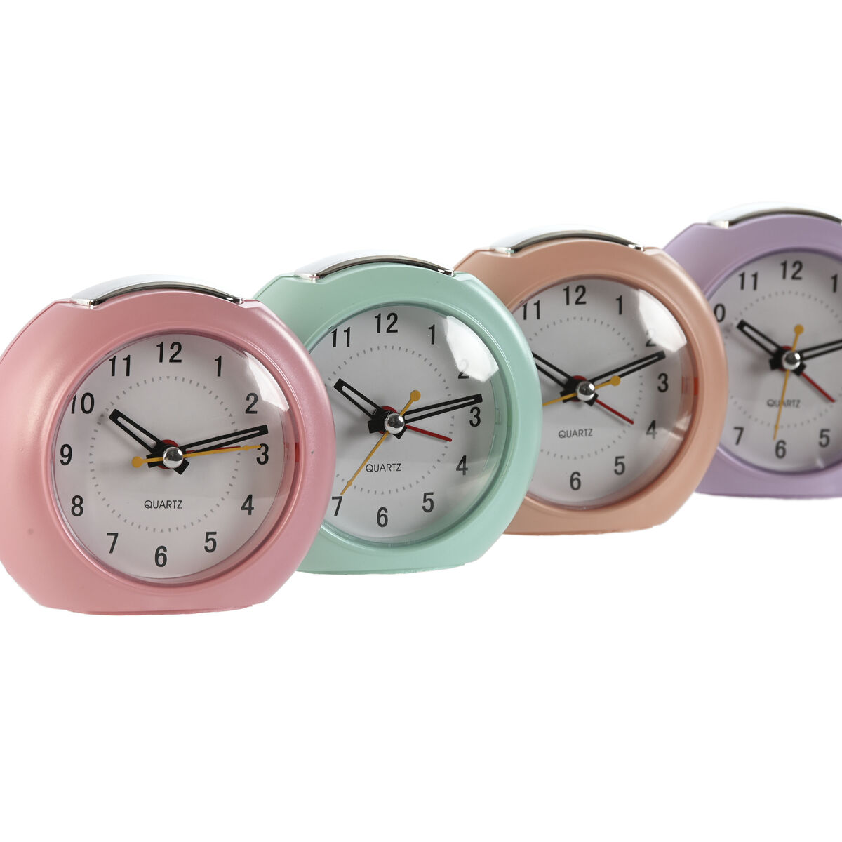 bordsklocka Home ESPRIT Rosa Korall Mint Lila (4 antal) - 2