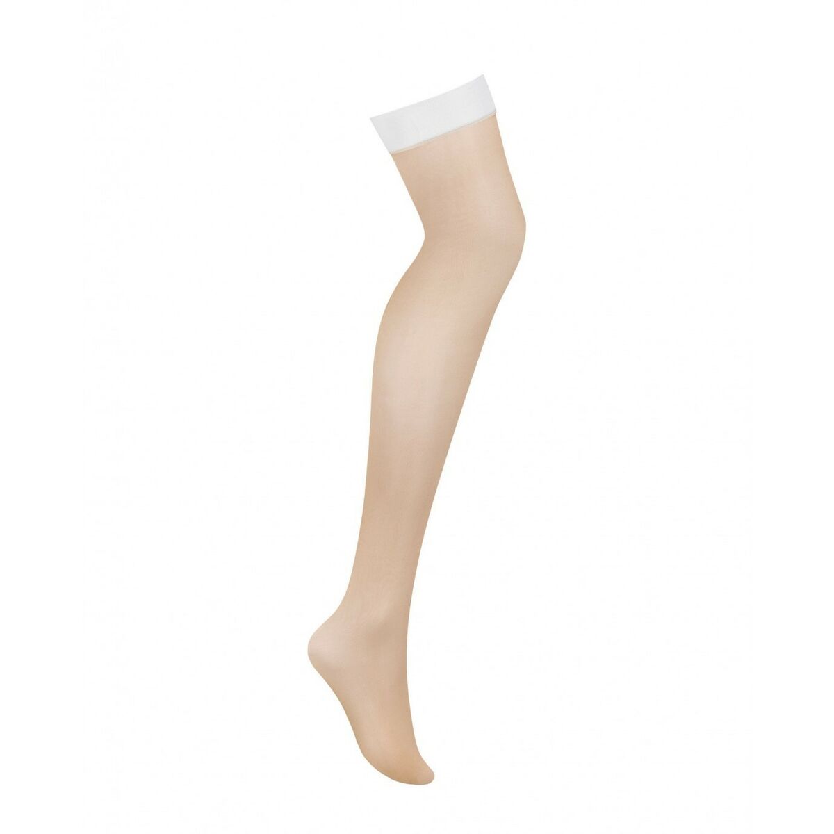 Strumpbyxa med strumpebandshållare Obsessive S814 Vit S/M - 4