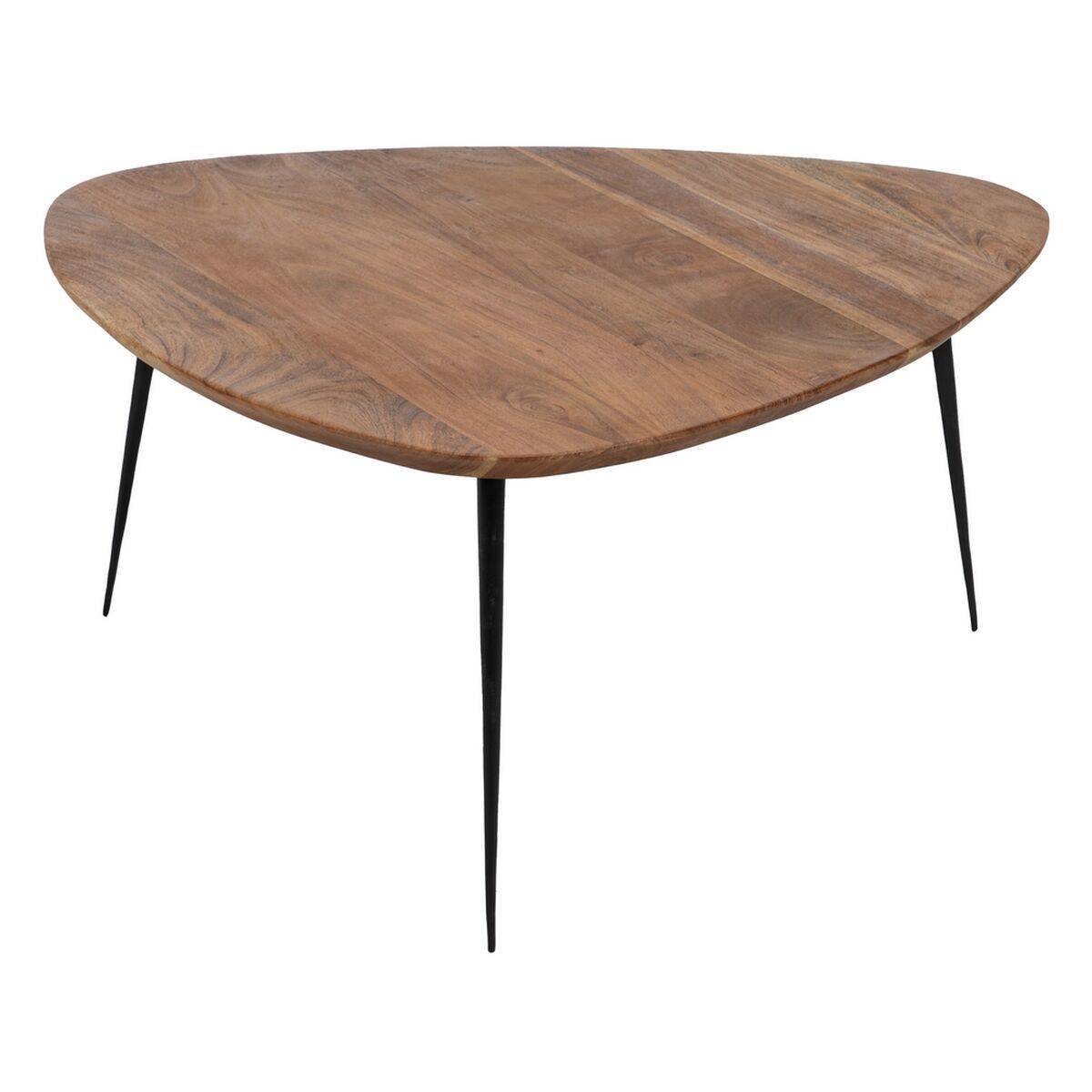 3-bordsset Svart Naturell Järn Akaciaträ 86 x 81 x 43 cm (3 antal) - 5